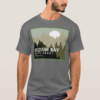 Sequim Bay State Park Washington Träd och Forest T Shirt