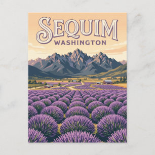 Sequim Lavender Farms Washington Vykort