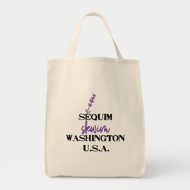 Sequim Lavender Livsmedel Tote Bag Tygkasse (Framsidan)