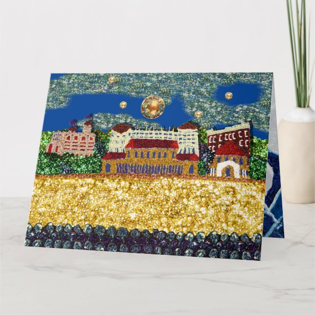 Sequin Art Birthday Card | Bondi Beach, Australien Kort (Framsida)