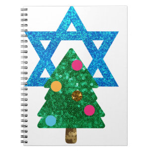 sequin christmukkah hanukkah anteckningsbok