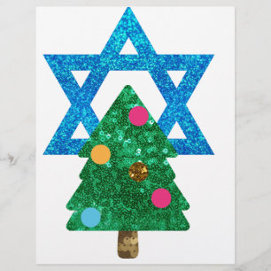 sequin christmukkah hanukkah brevhuvud