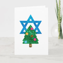 sequin christmukkah hanukkah helgkort