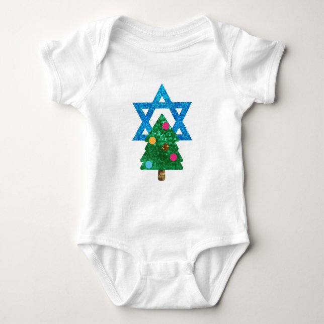 sequin christmukkah hanukkah t shirt (Framsida)