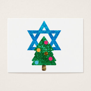sequin christmukkah hanukkah visitkort