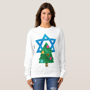 sequin christmukkah hanukkah Women ens sweatshirt T-shirt