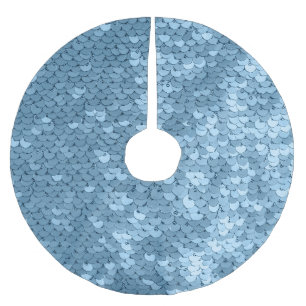 Sequin Fabric: Himlar Blue Shimmer. Julgransmatta Borstad Polyester