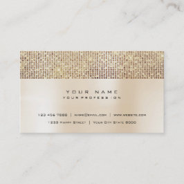 Sequin för elfenbenspensel Rosa Guld Glitter Visitkort