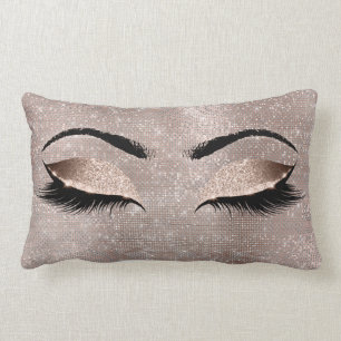 Sequin för Glam MakeUp för svart för Lumbarkudde