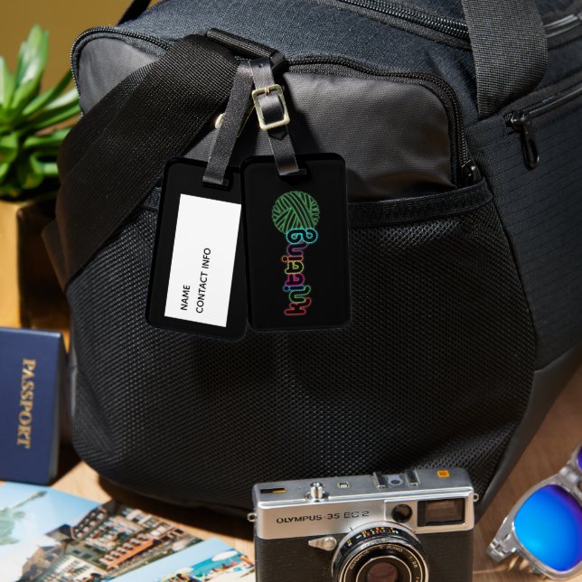 Sequin Glow Knitting Bagagebricka (Fram & Baksida)