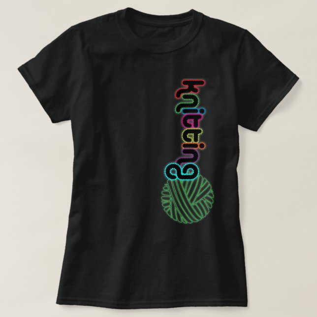 Sequin Glow Knitting T Shirt (Design framsida)