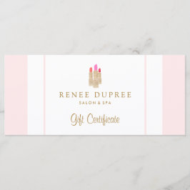 Sequin Lipstick-Logotyp Salon & Spa Gift-certifika