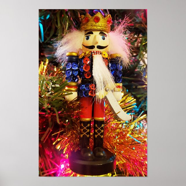 Sequin Nutcracker Soldat christmas ornament Poster (Framsidan)