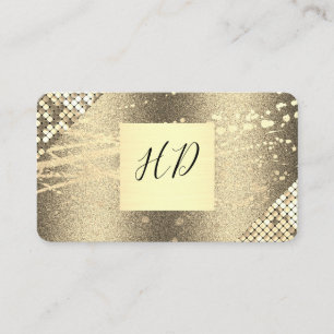Sequin och Glitter Executive Guld Spatter Visitkort