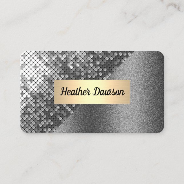 Sequin och Glitter Visitkort (Framsida)
