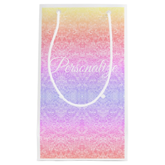 Sequin snöre mönster gradient rosa guld lila (Framsidan)