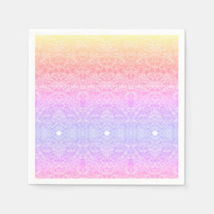 Sequin snöre mönster gradient rosa guld lila pappersservett