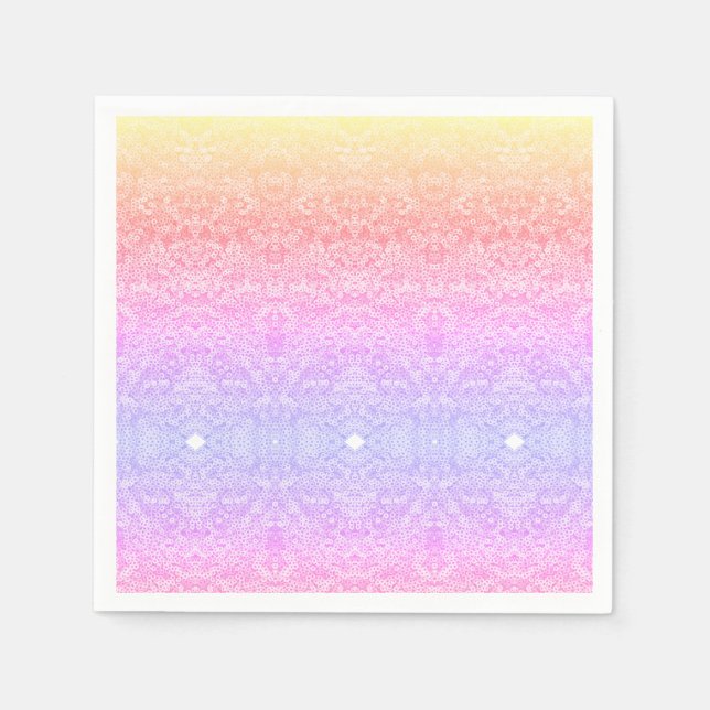 Sequin snöre mönster gradient rosa guld lila pappersservett (Framsidan)