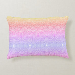 Sequin snöre stripe ombre rosa guld lila peach prydnadskudde