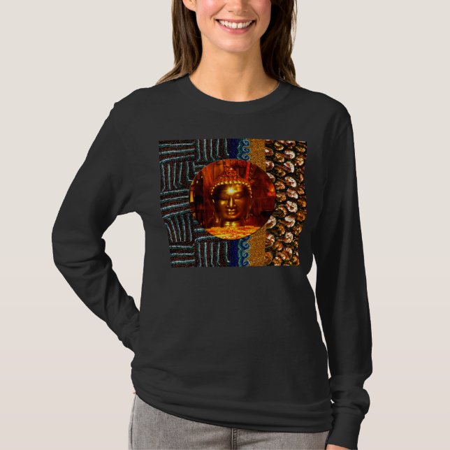 Sequinen drömm den Buddha långärmaden Tee (Framsida)