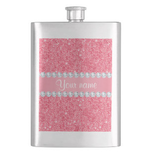 Sequins och diamanter för Faux rosa Fickplunta