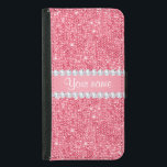 Sequins och diamanter för Faux rosa Samsung Galaxy S5 Plånboksfodral<br><div class="desc">Sequins och diamanter för glamorös personligfaux rosa. BEHAGA NOTERAR: Dessa är lägenheten utskrivavna diagram - inga verkliga sequins, juvlar eller lyftta delar. Klicka på skräddarsy den/personifiera den knäppas för att personifiera med din text. Om du behöver någon hjälp som skräddarsy din produkt, behaga kontaktar mig till och med mitt lager...</div>