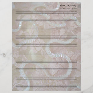 Sequins och Snöre Blank Lakan Music 10 Stave
