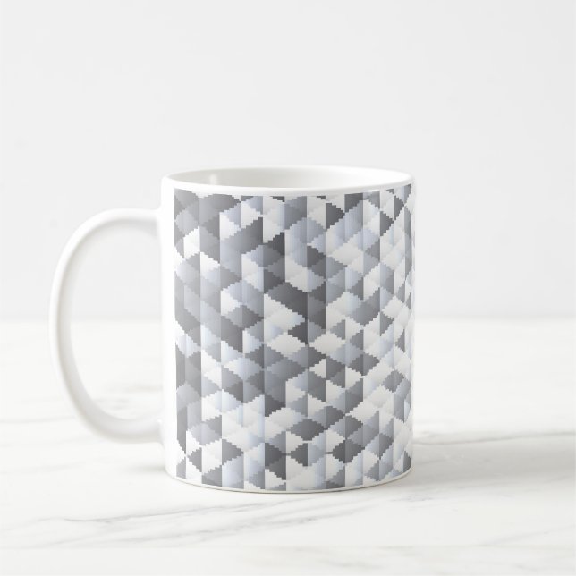 Sequins silver: Glittrande Mosaic-bakgrund Kaffemugg (Vänster)