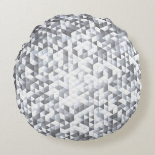 Sequins silver: Glittrande Mosaic-bakgrund Rund Kudde