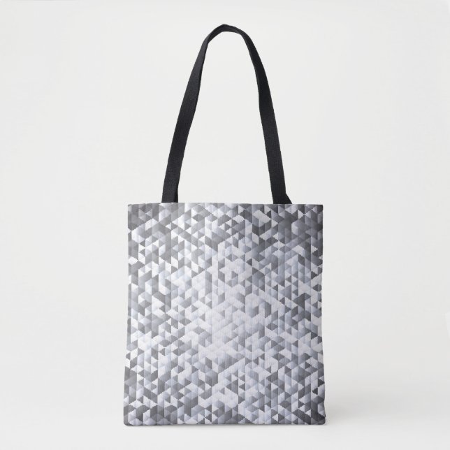 Sequins silver: Glittrande Mosaic-bakgrund Tygkasse (Framsida)