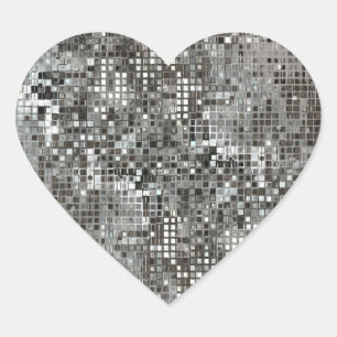 Sequinshjärtaklistermärke Hjärtformat Klistermärke