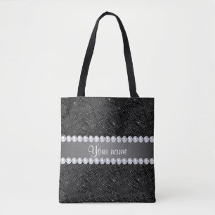 SequinsSparkles och diamanter för Faux svart Tygkasse