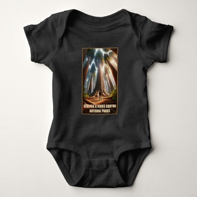 Sequoia & Kung Canyon National Parker T Shirt (Framsida)