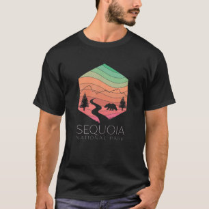 Sequoia National Park California Forest Retro Camp T Shirt
