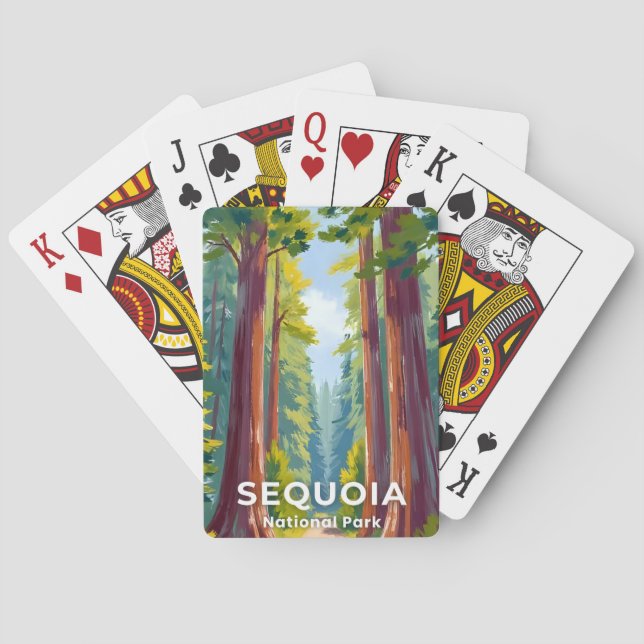 Sequoia National Park | California Konst Casinokort (Baksidan)