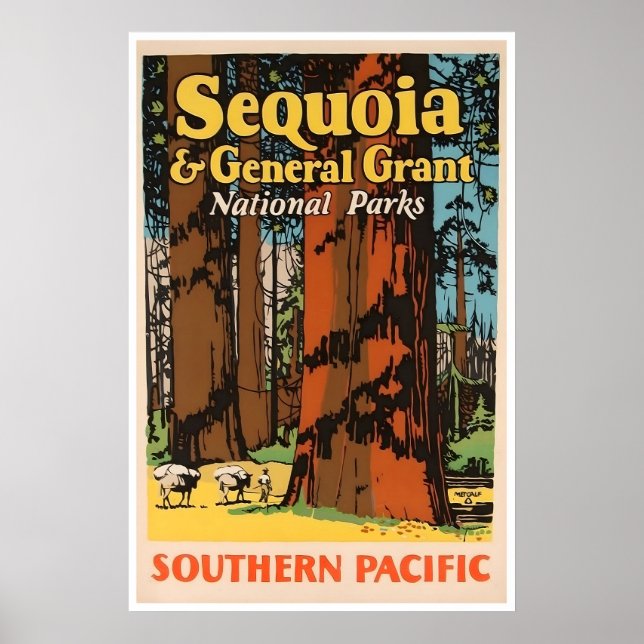 Sequoia National Park California Reseskylt Poster (Framsidan)