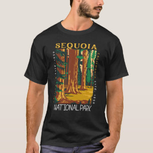 Sequoia National Park California Retro Distress T Shirt