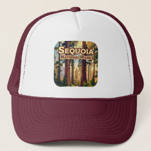 Sequoia National Park California Träd Retro Keps