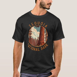 Sequoia National Park Illustration Distress T Shirt