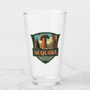 Sequoia National Park Illustration Retro Glaskopp