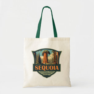 Sequoia National Park Illustration Retro Tygkasse