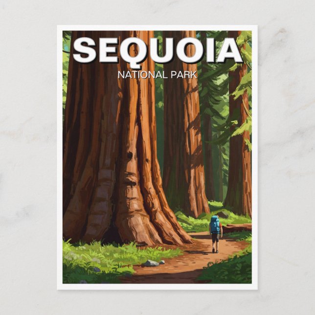 Sequoia National Park Kalifornien Vykort (Framsida)