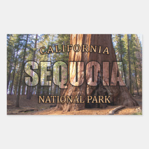 Sequoia National Park Sticker Rektangulärt Klistermärke