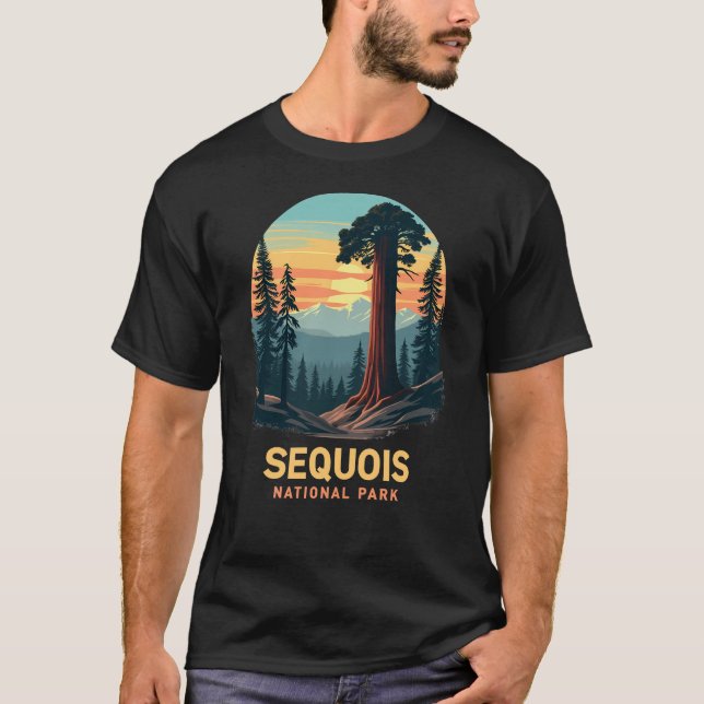 Sequoia National Park - Sunset Landscape T Shirt (Framsida)