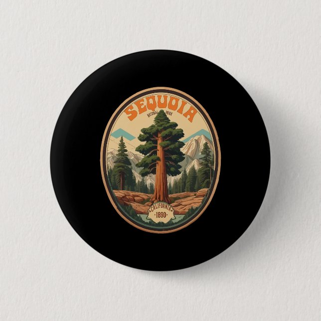 Sequoia National Park Träd Illustration Vandring R Knapp (Framsida)