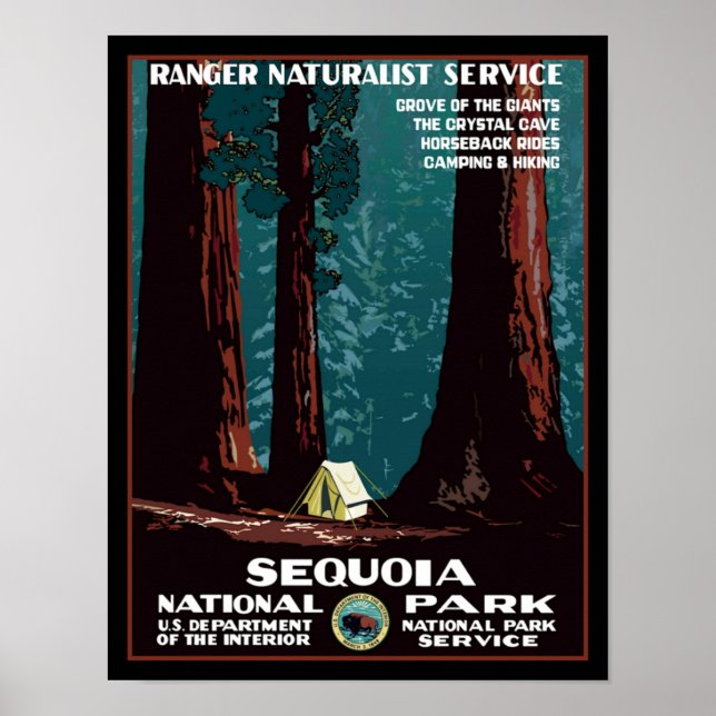 Sequoia National Park Travel Poster (Framsidan)