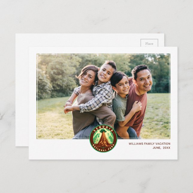 Sequoia National Park Vykort (Fram/baksida)