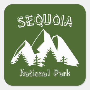 Sequoia nationalpark fyrkantigt klistermärke