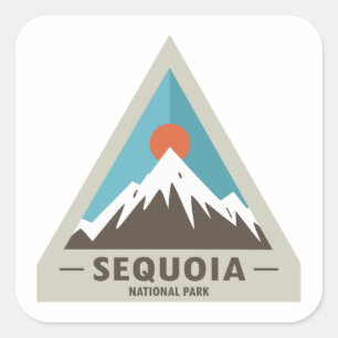 Sequoia nationalpark fyrkantigt klistermärke
