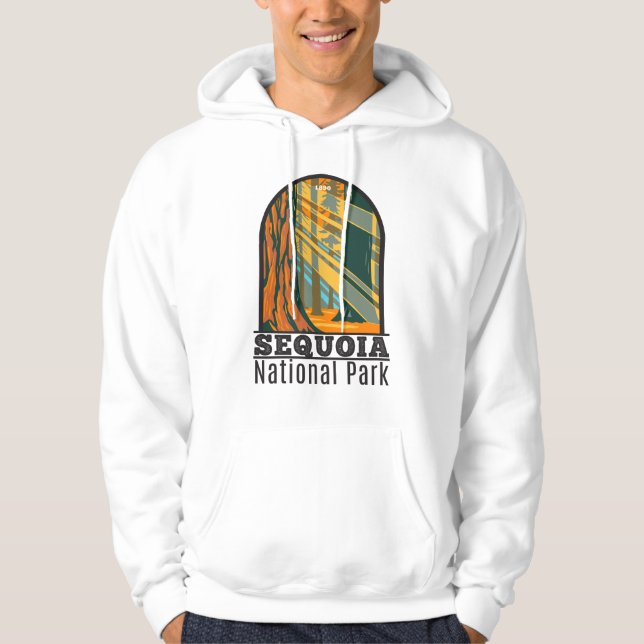 Sequoia nationalpark Giant Sequoia Träd Hoodie (Framsida)